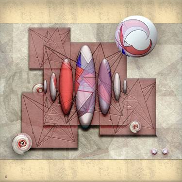 Print of Geometric Mixed Media by Jean Constant