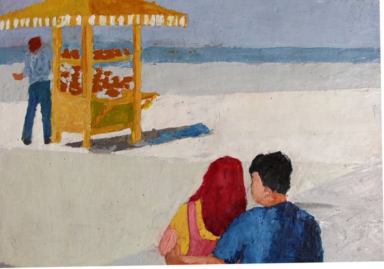 Original Figurative Landscape Painting by Luciana Mathioudakis