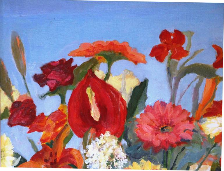 Original Contemporary Floral Painting by Luciana Mathioudakis