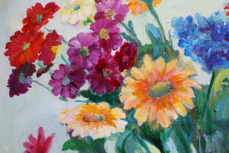 Original Figurative Floral Painting by Luciana Mathioudakis