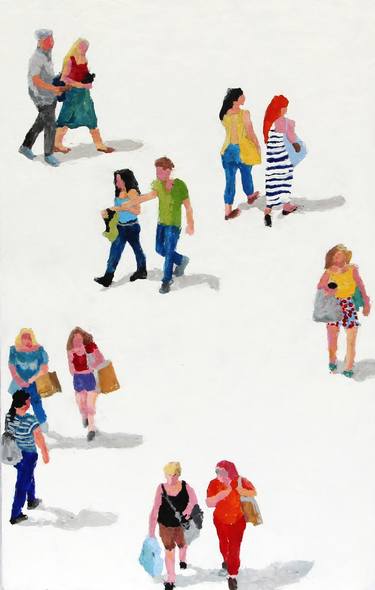 Original Figurative People Paintings by Luciana Mathioudakis