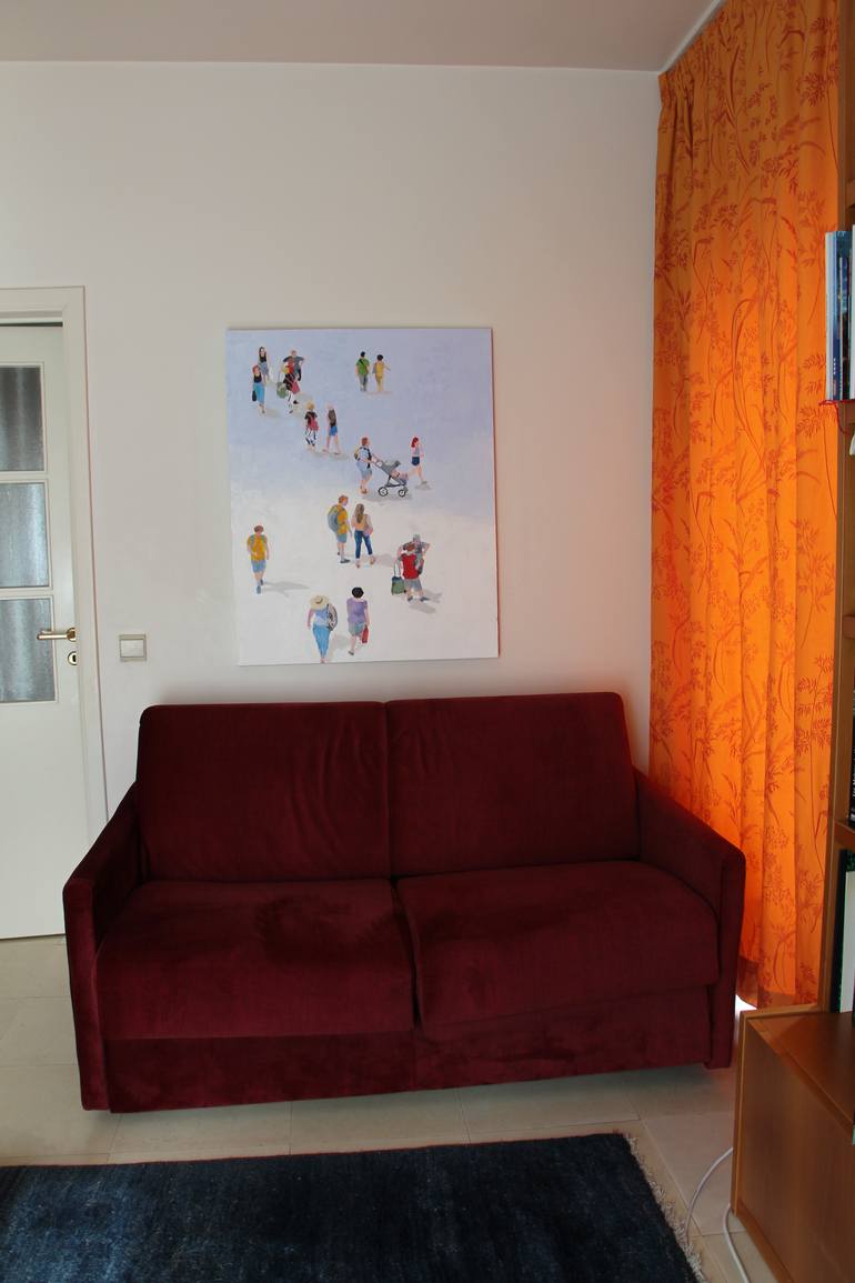 Original Expressionism People Painting by Luciana Mathioudakis