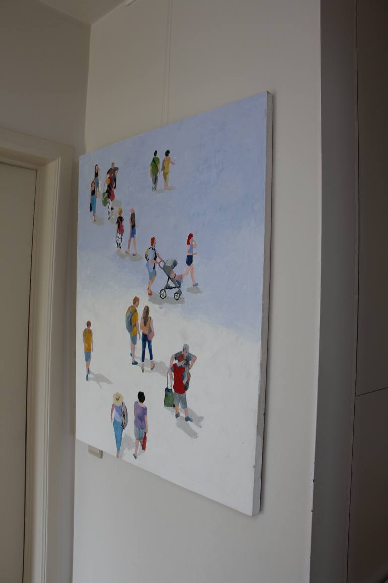 Original Expressionism People Painting by Luciana Mathioudakis