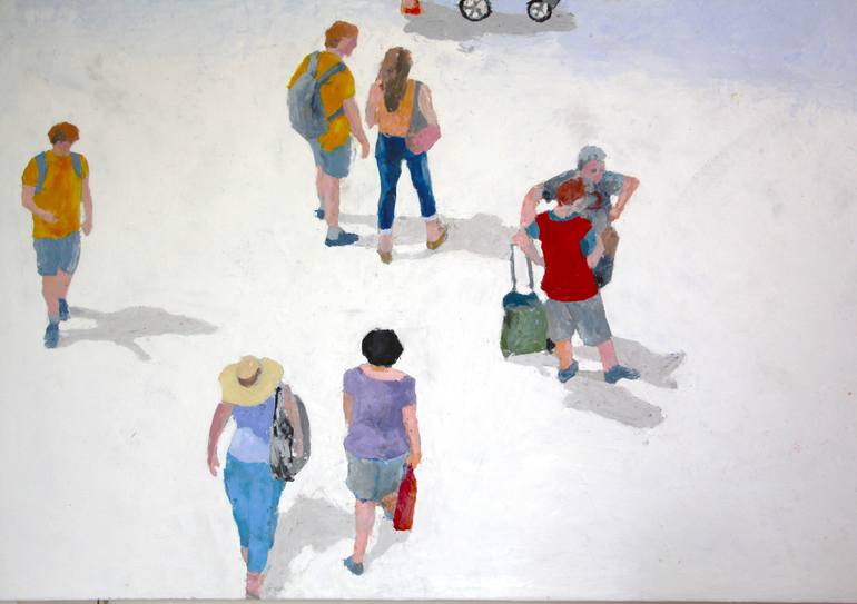 Original Expressionism People Painting by Luciana Mathioudakis