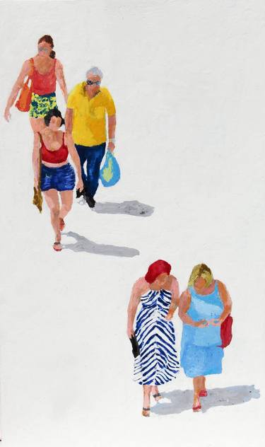 Print of People Paintings by Luciana Mathioudakis
