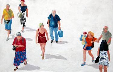 Original Figurative People Paintings by Luciana Mathioudakis