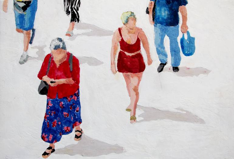 Original People Painting by Luciana Mathioudakis