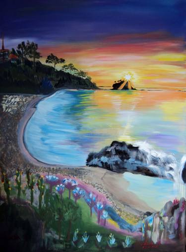 Print of Beach Paintings by Linda Lin