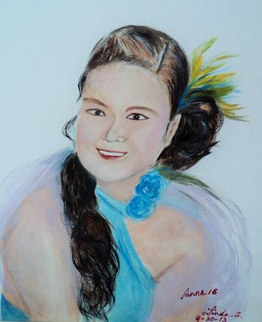 Original Portraiture Portrait Paintings by Linda Lin