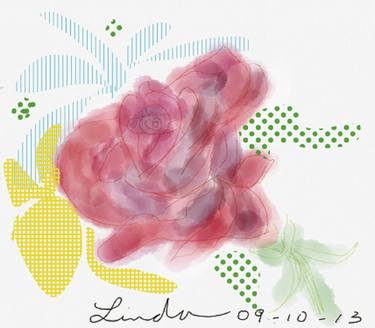 Original Floral Drawings by Linda Lin