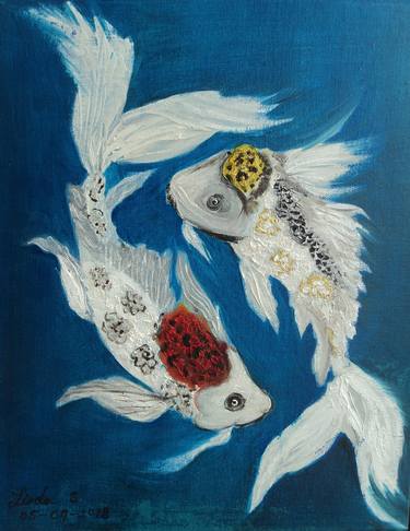 Print of Fine Art Fish Paintings by Linda Lin