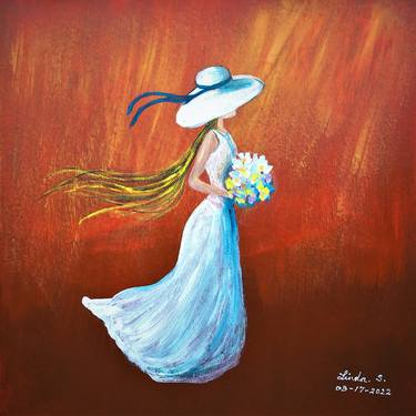 Original Fine Art Women Paintings by Linda Lin