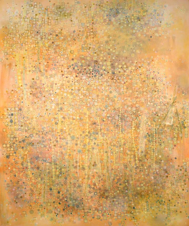 Untitled Yellow Frequency Painting by Giovanna Cecchetti | Saatchi Art