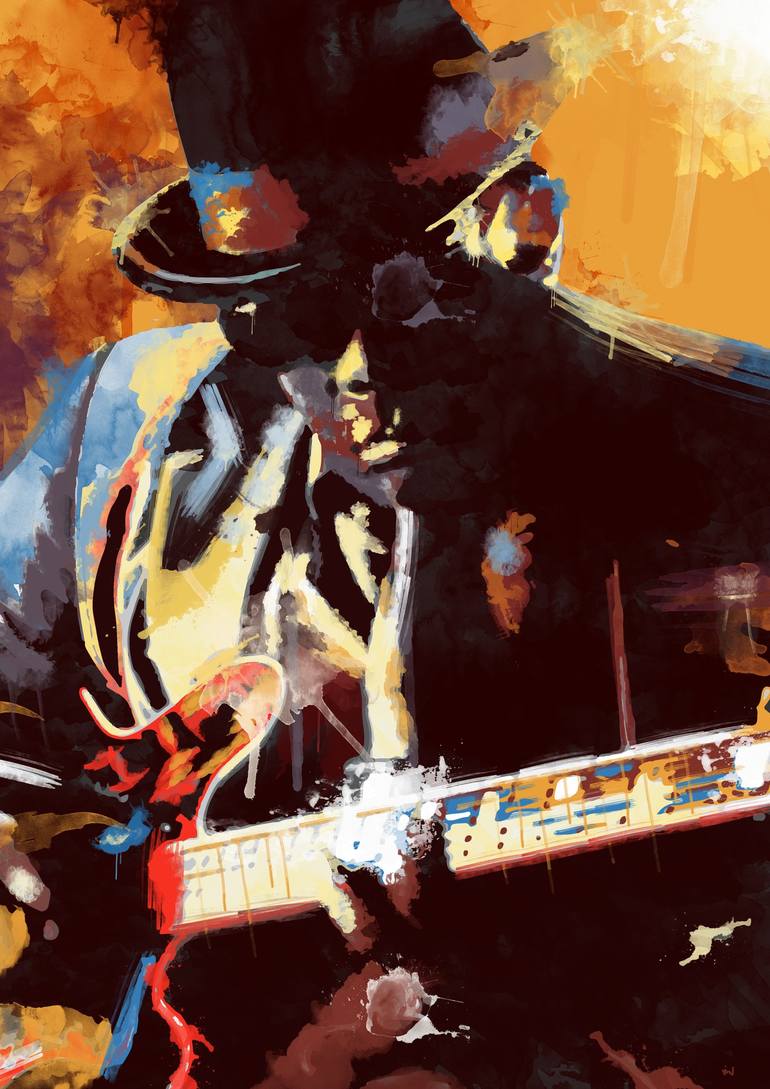 John Lee Hooker Painting by viv griffiths | Saatchi Art