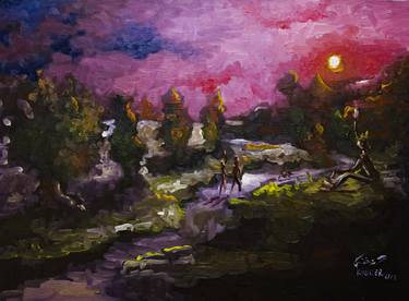 Original Expressionism Landscape Paintings by Ahmed Kheder