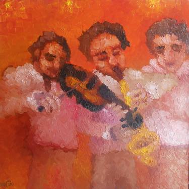 Print of Figurative Music Paintings by Ahmed Kheder