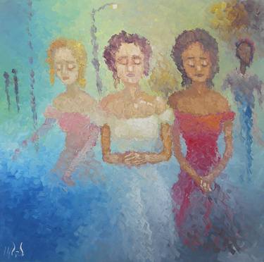 Print of Figurative Women Paintings by Ahmed Kheder