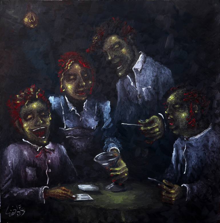 Original People Painting by Ahmed Kheder