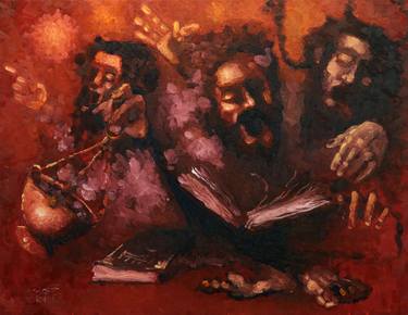 Print of People Paintings by Ahmed Kheder