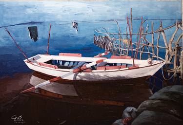 Print of Realism Boat Paintings by Ahmed Kheder