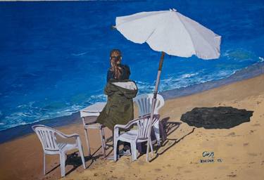 Print of Beach Paintings by Ahmed Kheder