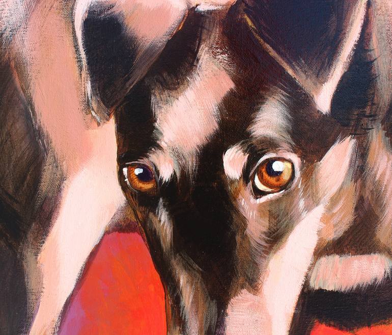 Original Pop Art Dogs Painting by Małgorzata Łodygowska