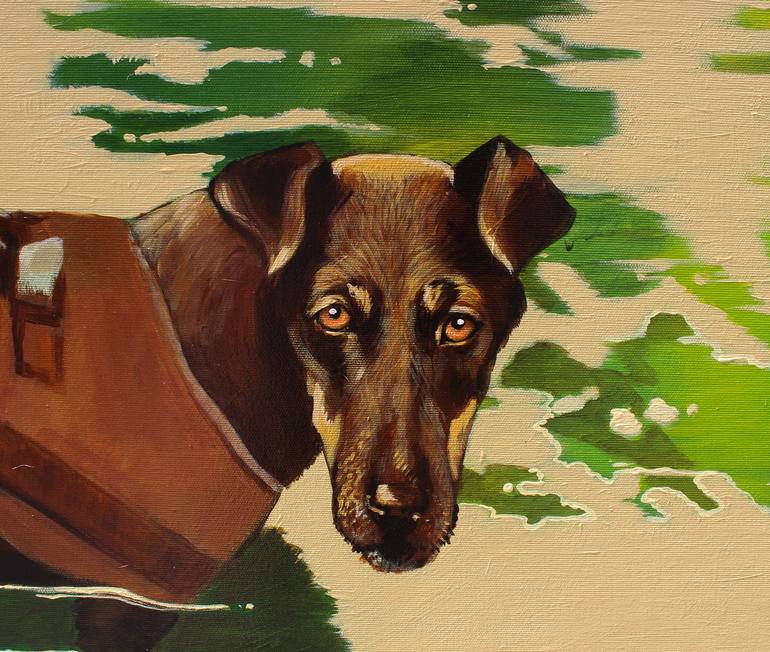 Original Pop Art Dogs Painting by Małgorzata Łodygowska