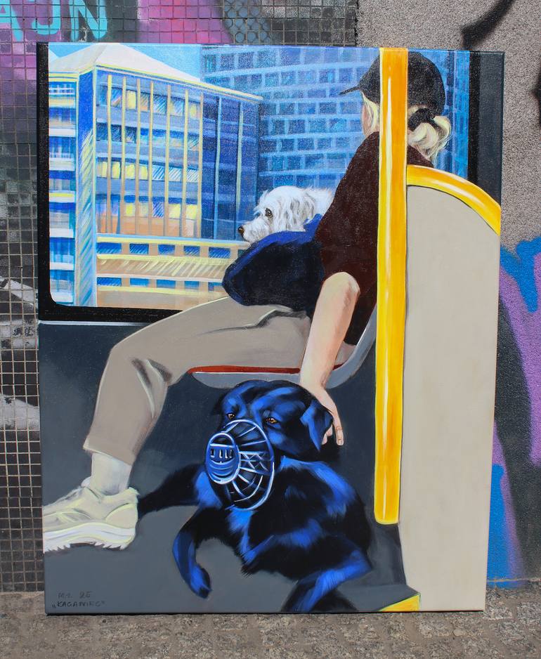 Original Figurative Cities Painting by MałGorzata ŁOdygowska
