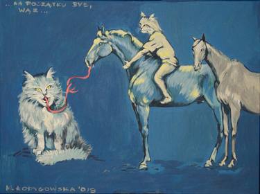 Original Surrealism Animal Paintings by Małgorzata Łodygowska