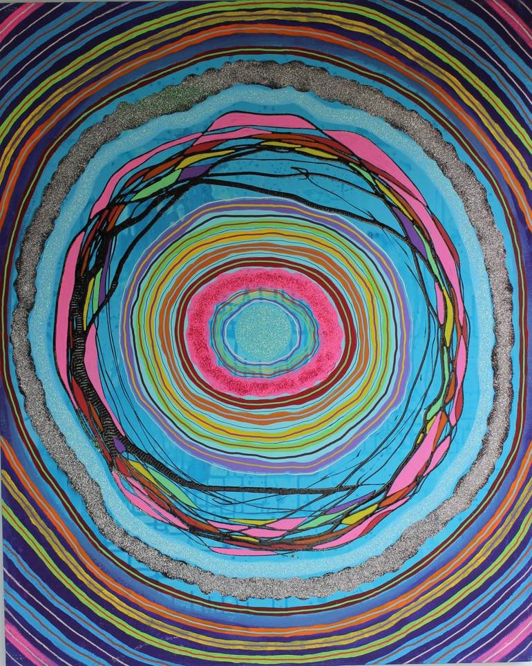 Mindfulness Mandala Painting by Deborah Rushton | Saatchi Art