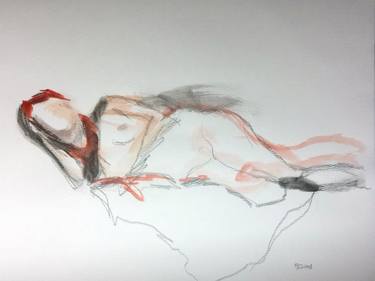 Original Expressionism Nude Drawings by Pierre Robillard