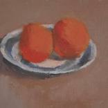 Tangerines and plate by david stanley