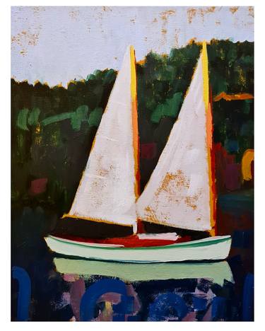 Print of Figurative Boat Paintings by Liam Symes