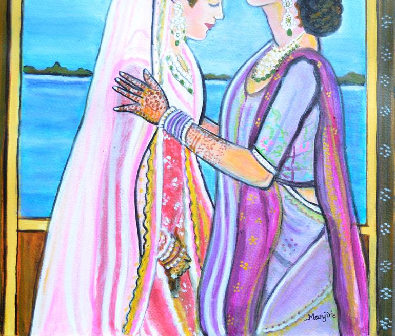 Original Figurative Family Painting by Manjiri Kanvinde