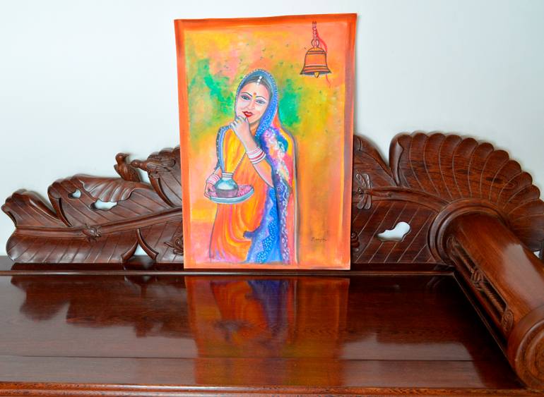 Original Abstract Expressionism Women Painting by Manjiri Kanvinde