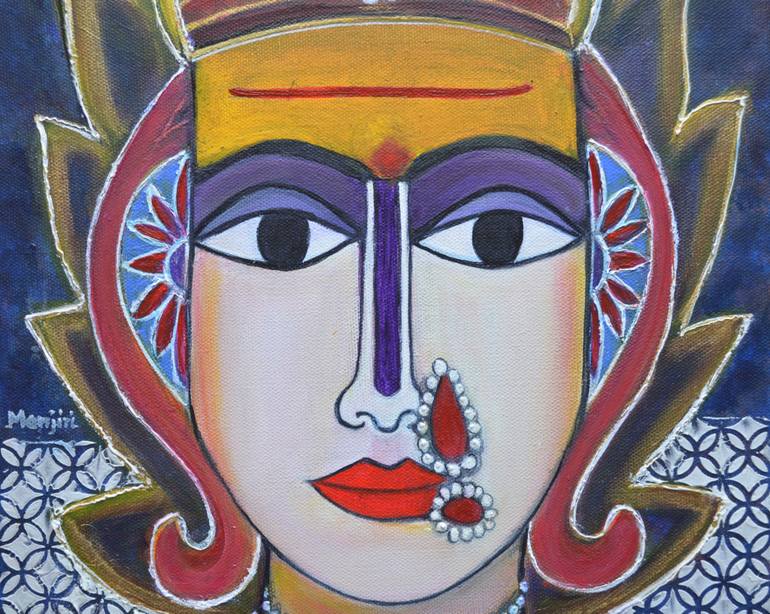 Original Abstract Expressionism Women Painting by Manjiri Kanvinde