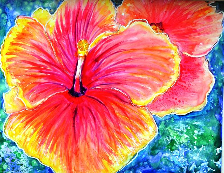 Original Abstract Expressionism Floral Painting by Manjiri Kanvinde