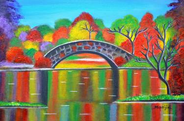 Autumn Fall Glory colorful canvas painting on sale thumb