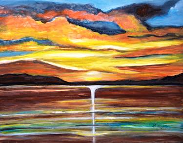 The New Sunrise vibrant seascape painting thumb