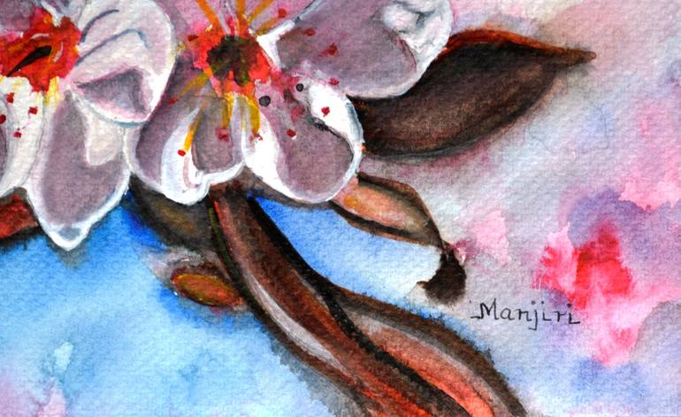 Original Expressionism Floral Painting by Manjiri Kanvinde