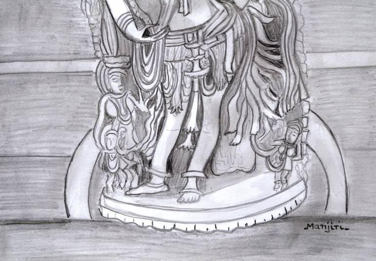 Original Expressionism Classical mythology Drawing by Manjiri Kanvinde