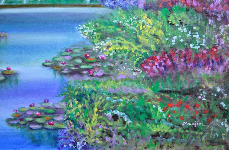 Original Impressionism Landscape Painting by Manjiri Kanvinde