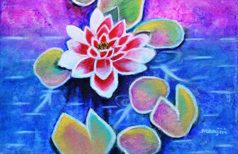 Original Floral Painting by Manjiri Kanvinde