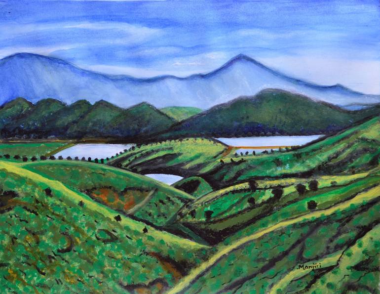 Original Expressionism Landscape Painting by Manjiri Kanvinde