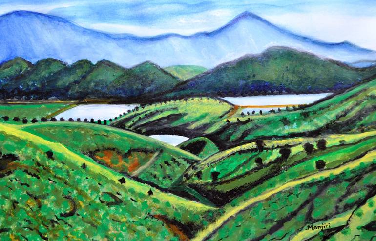 Original Expressionism Landscape Painting by Manjiri Kanvinde