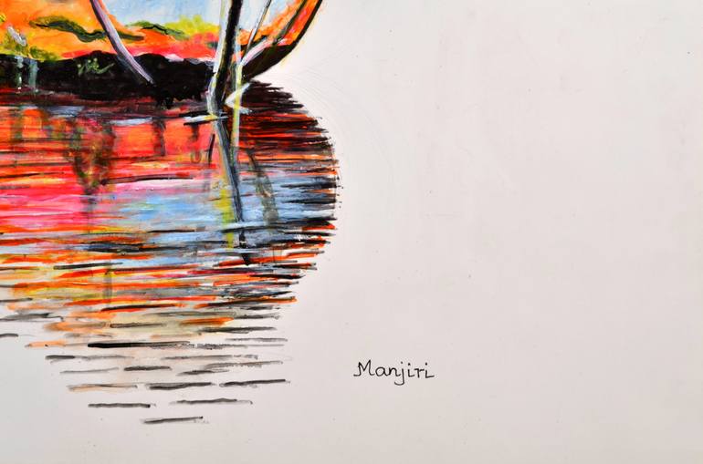 Original Boat Painting by Manjiri Kanvinde