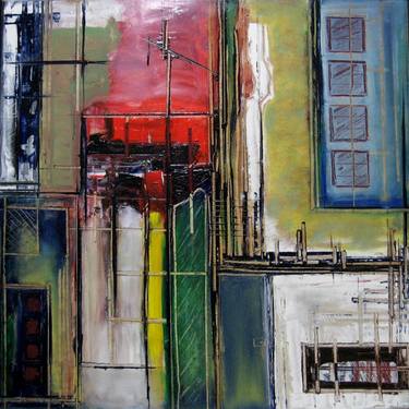 Original Abstract Expressionism Architecture Paintings by manilal wijesinghe