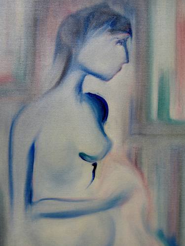 Print of Women Paintings by manilal wijesinghe