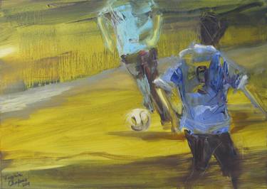 Original Figurative Sports Paintings by Virginia Chapuis