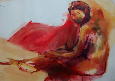 Original Expressionism Nude Paintings by Virginia Chapuis